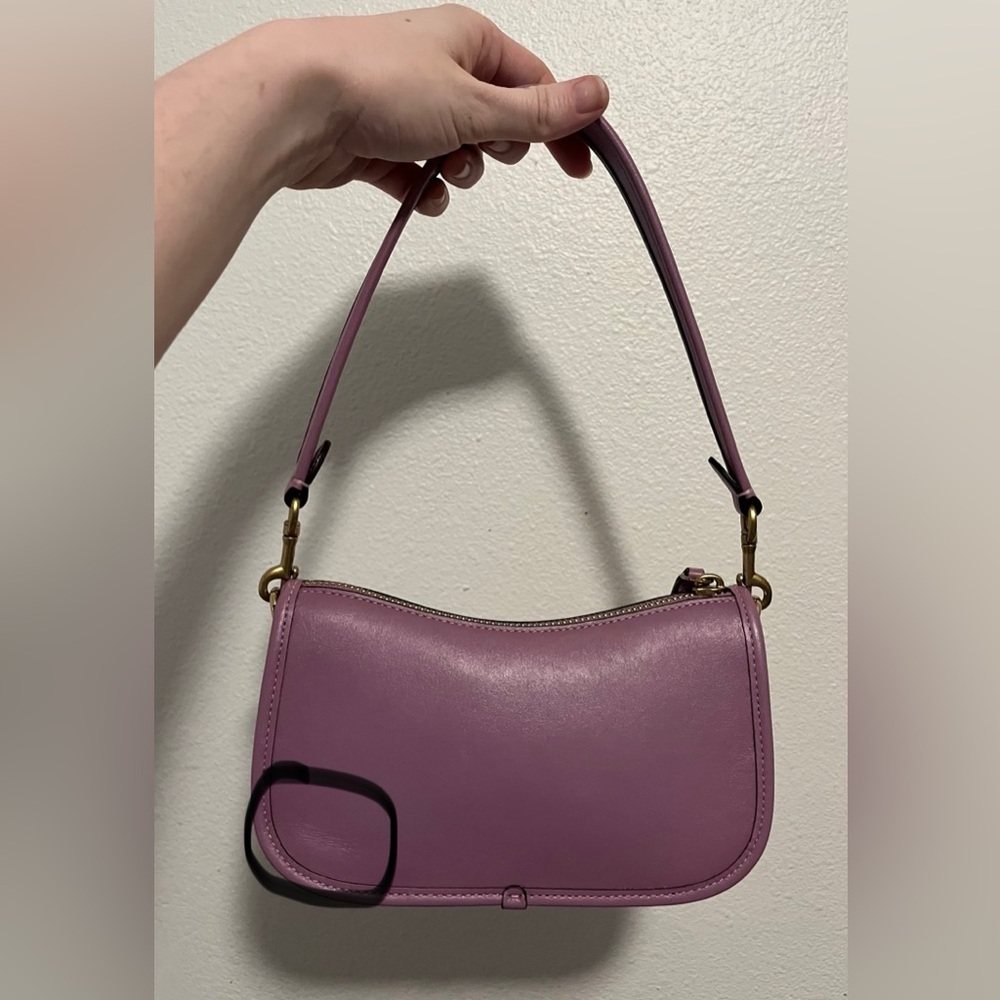 Coach Purple/Pink Leather Shoulder Bag - Picture 11 of 14